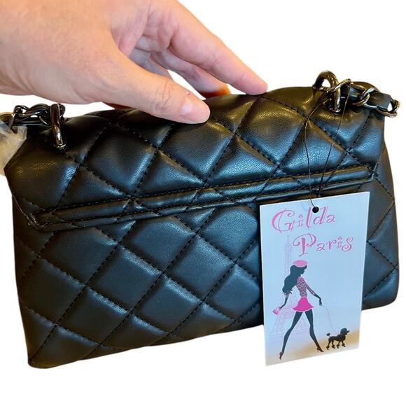 Gilda Paris Women's Quilted Messenger Bag - NWT - Picture 3 of 11
